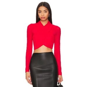 NWT $79 BARDOT Aliyah Top Fire Red XS US 2